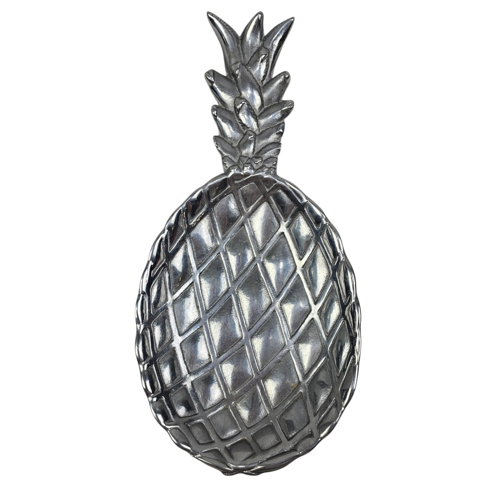 Wilton Armetale Pineapple Serving Bowl Silver Metal Footed Dish 10.5 Inch RWP